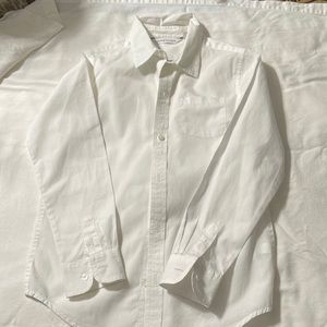 White cotton long sleeve shirt size 7